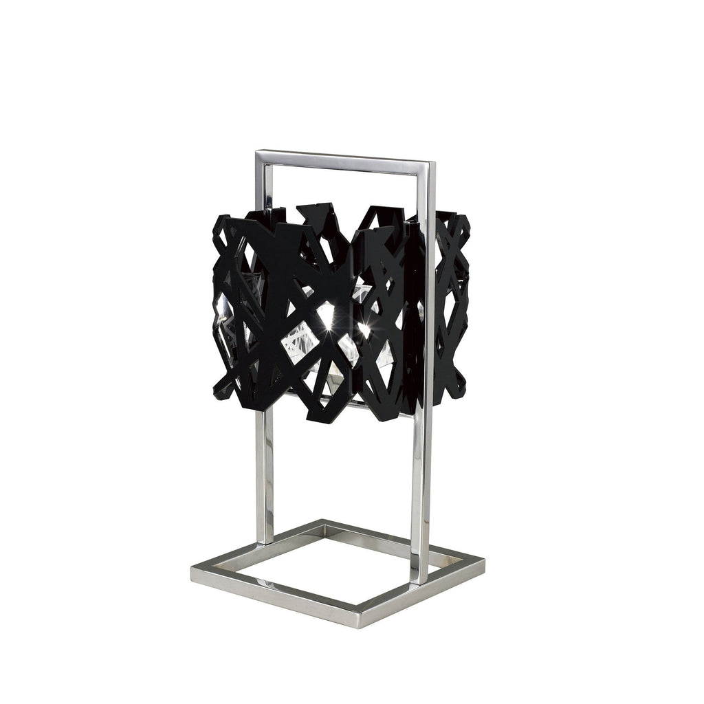 M1271 Tokio Table Lamp 1 Light G9 Gloss Black/Polished Chrome