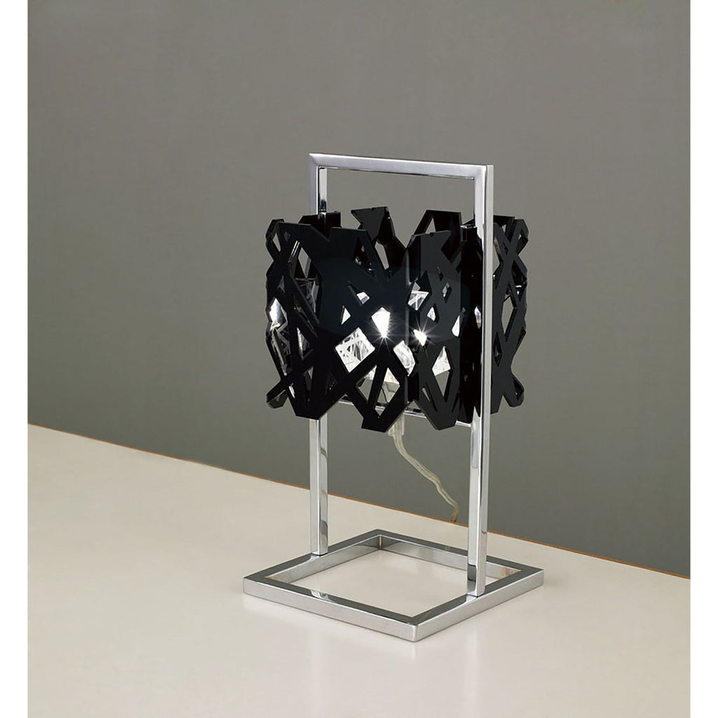 M1271 Tokio Table Lamp 1 Light G9 Gloss Black/Polished Chrome