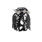 M1275 Tokio Square Ceiling 1 Light G9 Gloss Black/Polished Chrome