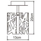 M1275 Tokio Square Ceiling 1 Light G9 Gloss Black/Polished Chrome