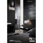 M1278 Tokio Rectangular Telescopic 6 Light G9 Line Gloss Black/Polished Chrome