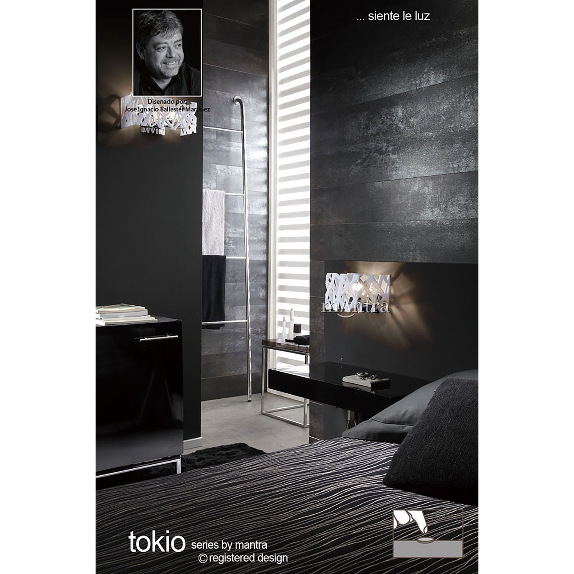 M1278 Tokio Rectangular Telescopic 6 Light G9 Line Gloss Black/Polished Chrome