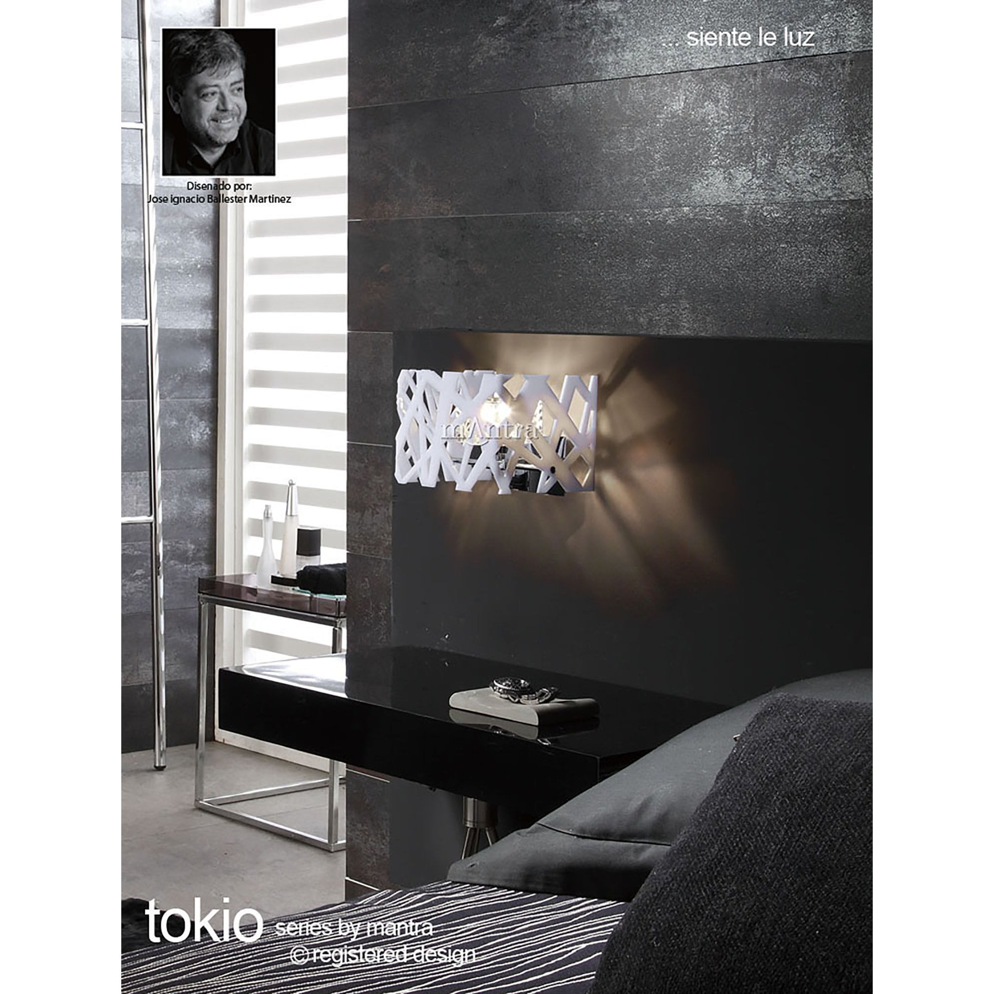 M1278 Tokio Rectangular Telescopic 6 Light G9 Line Gloss Black/Polished Chrome
