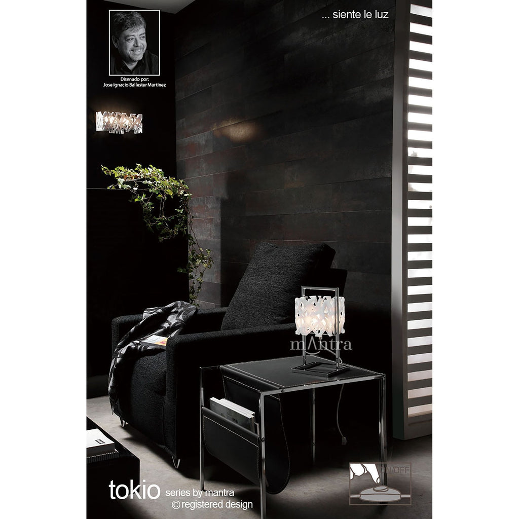 M1278 Tokio Rectangular Telescopic 6 Light G9 Line Gloss Black/Polished Chrome