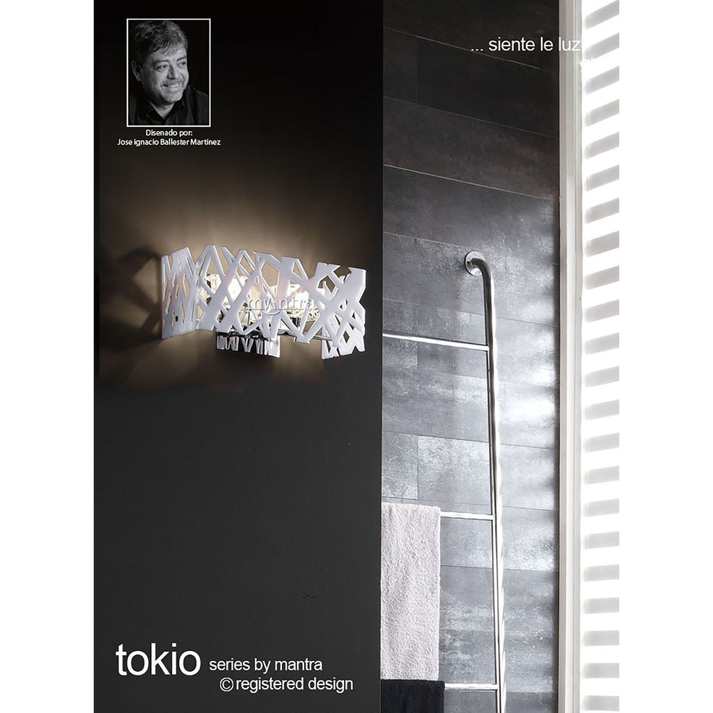 M1278 Tokio Rectangular Telescopic 6 Light G9 Line Gloss Black/Polished Chrome