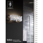 M1278 Tokio Rectangular Telescopic 6 Light G9 Line Gloss Black/Polished Chrome