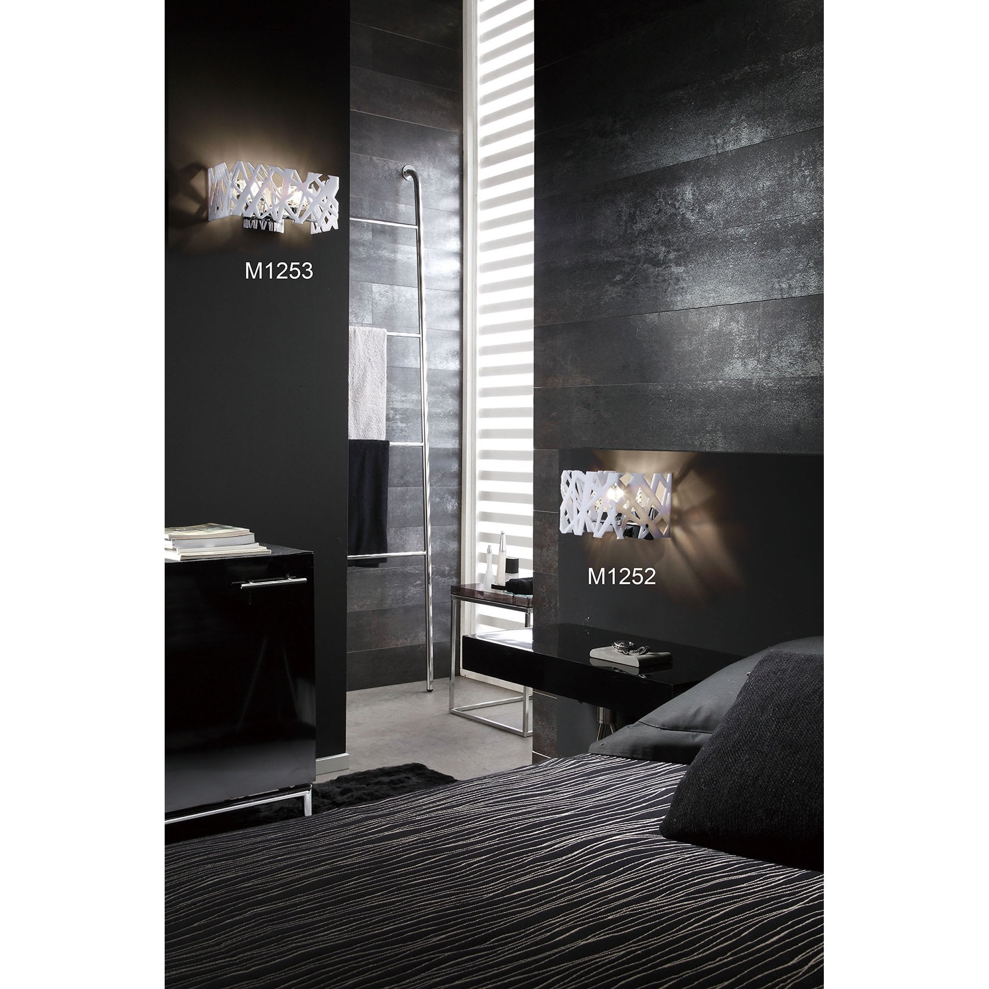 M1278 Tokio Rectangular Telescopic 6 Light G9 Line Gloss Black/Polished Chrome