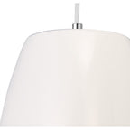 M4823 Triangle Pendant Small 1 Light E27 Gloss White/Polished Chrome