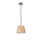 M4824 Triangle Pendant Small 1 Light E27 Beech/Polished Chrome