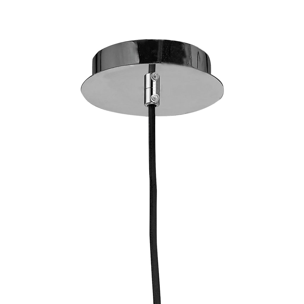 M4824 Triangle Pendant Small 1 Light E27 Beech/Polished Chrome