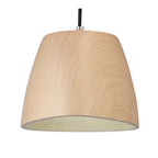 M4824 Triangle Pendant Small 1 Light E27 Beech/Polished Chrome