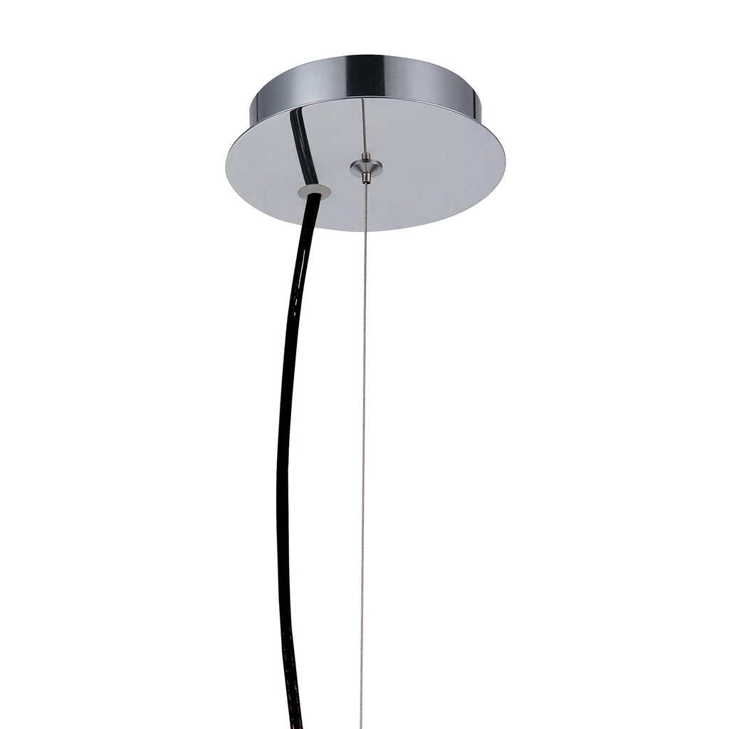 M4825 Triangle Pendant Small 1 Light E27 Cement/Polished Chrome