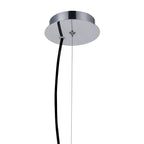 M4825 Triangle Pendant Small 1 Light E27 Cement/Polished Chrome