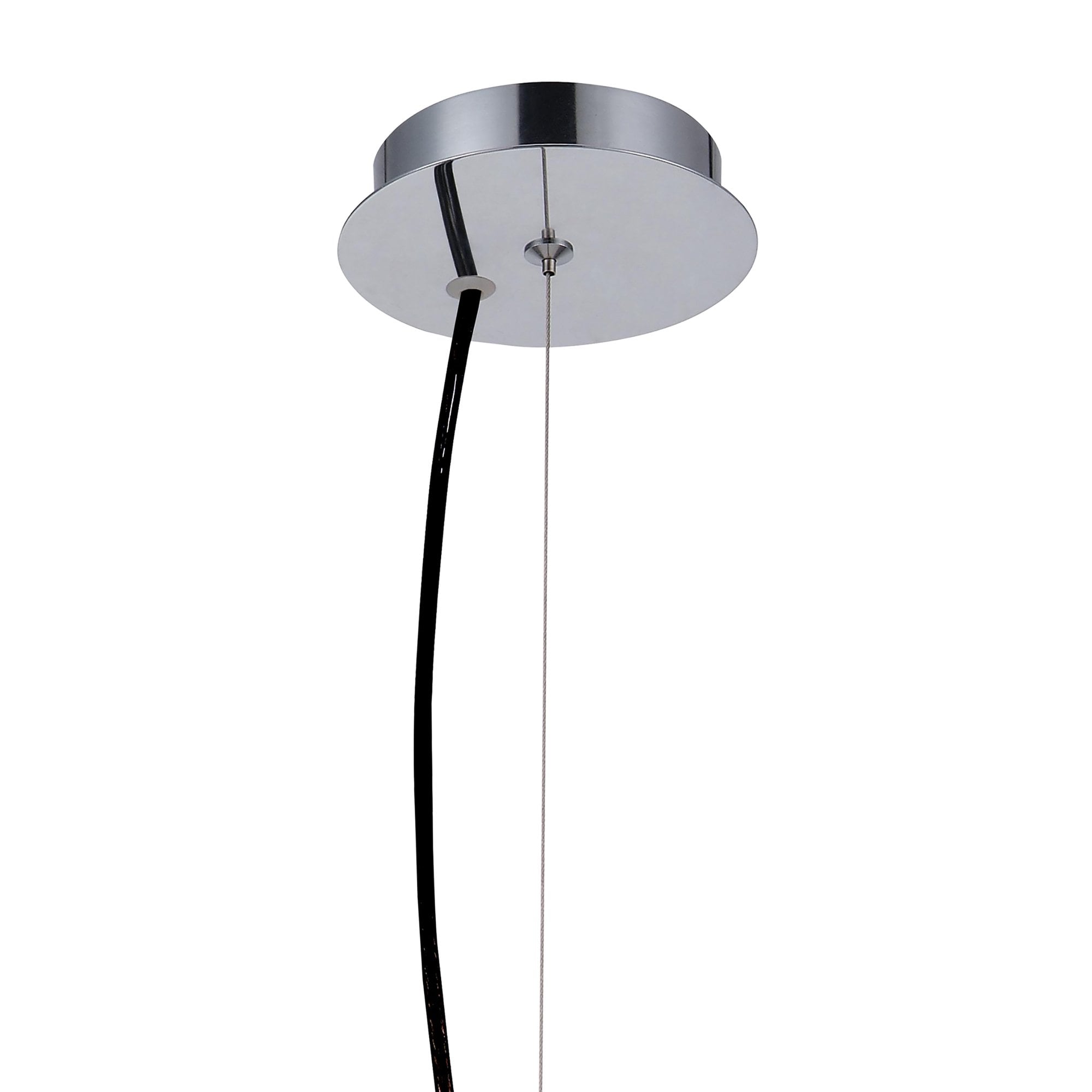 M4825 Triangle Pendant Small 1 Light E27 Cement/Polished Chrome