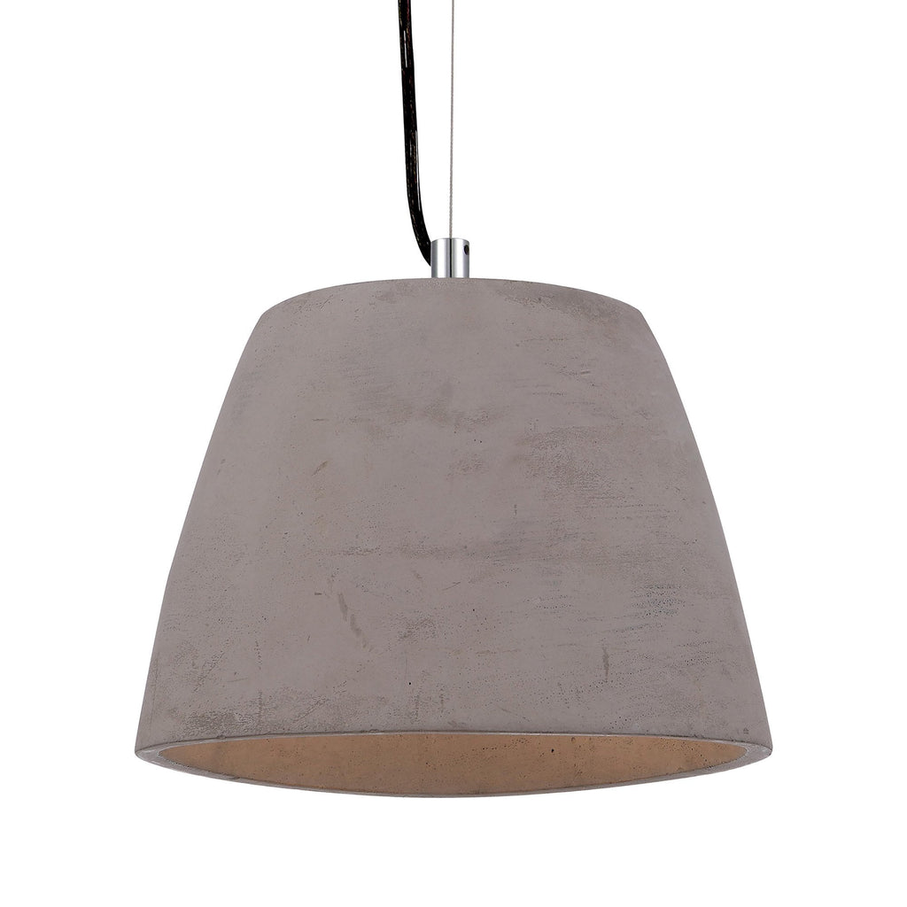 M4825 Triangle Pendant Small 1 Light E27 Cement/Polished Chrome