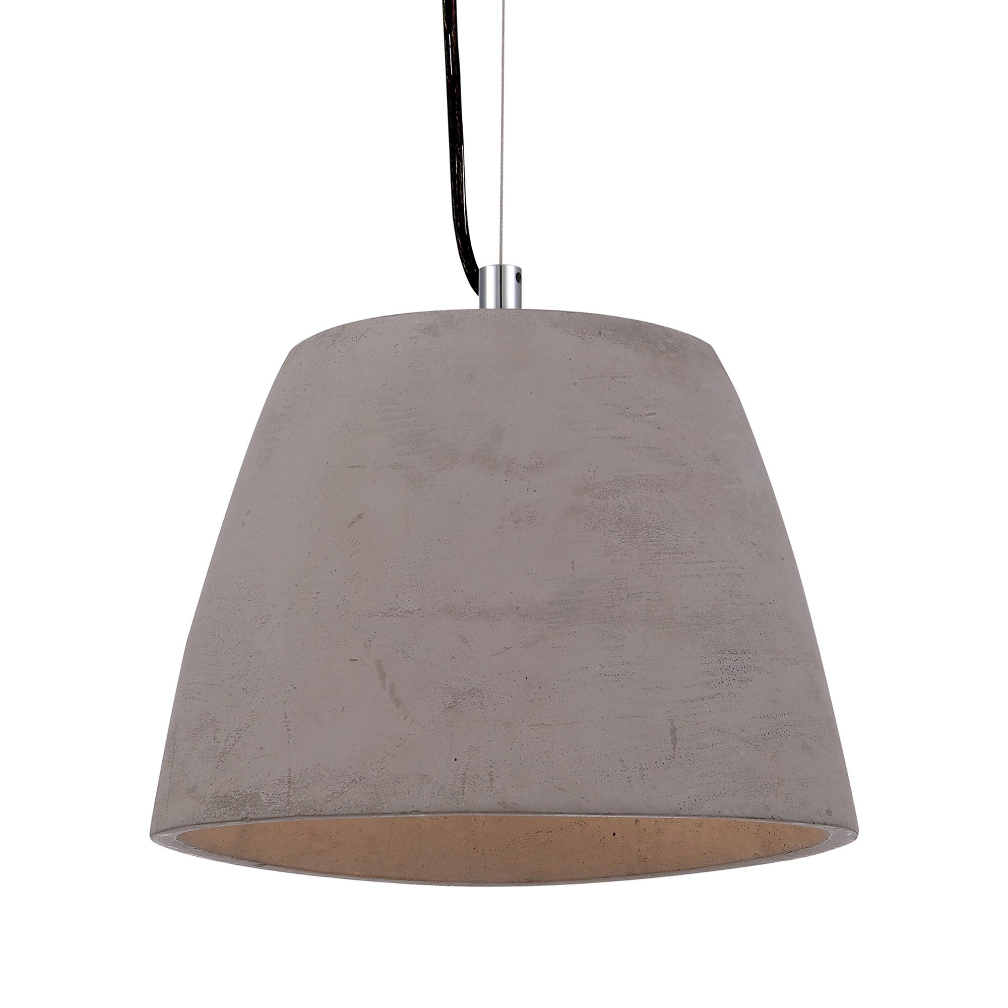 M4825 Triangle Pendant Small 1 Light E27 Cement/Polished Chrome