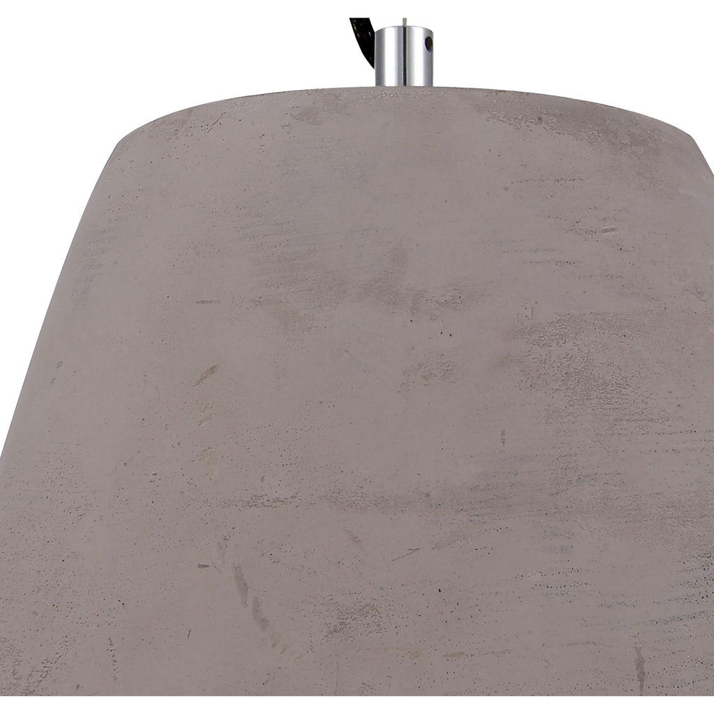 M4825 Triangle Pendant Small 1 Light E27 Cement/Polished Chrome