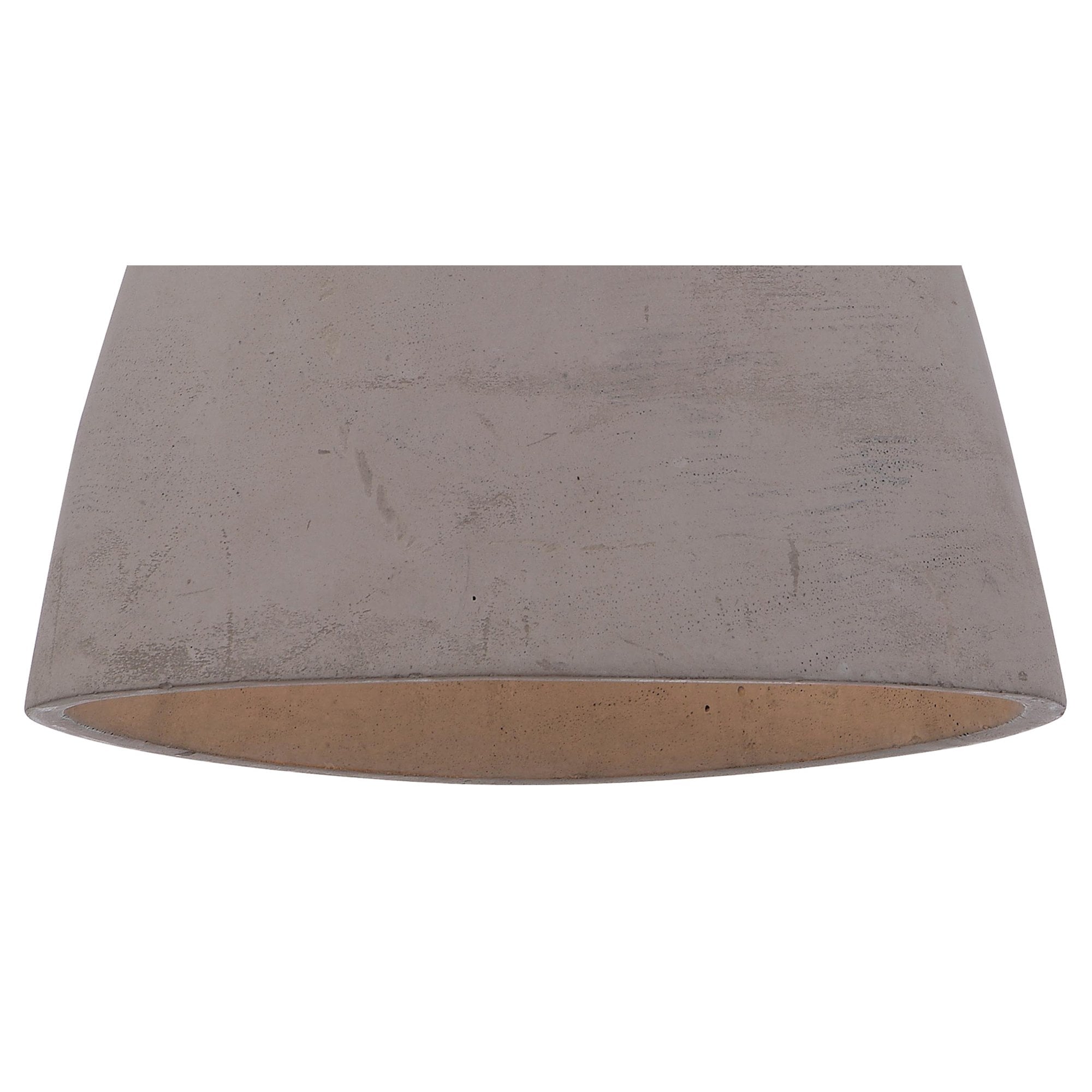M4825 Triangle Pendant Small 1 Light E27 Cement/Polished Chrome
