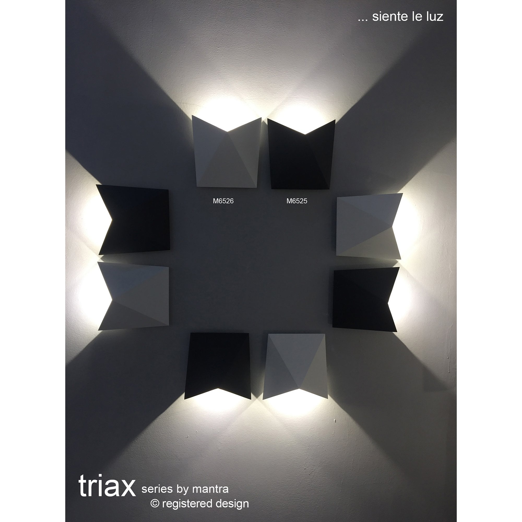 M6526 Triax Outdoor Wall Lamp 8W LED Sand White