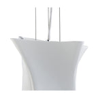 M5070 Twist Pendant 1 Light E27 Gloss White/Polished Chrome