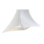 M5070 Twist Pendant 1 Light E27 Gloss White/Polished Chrome