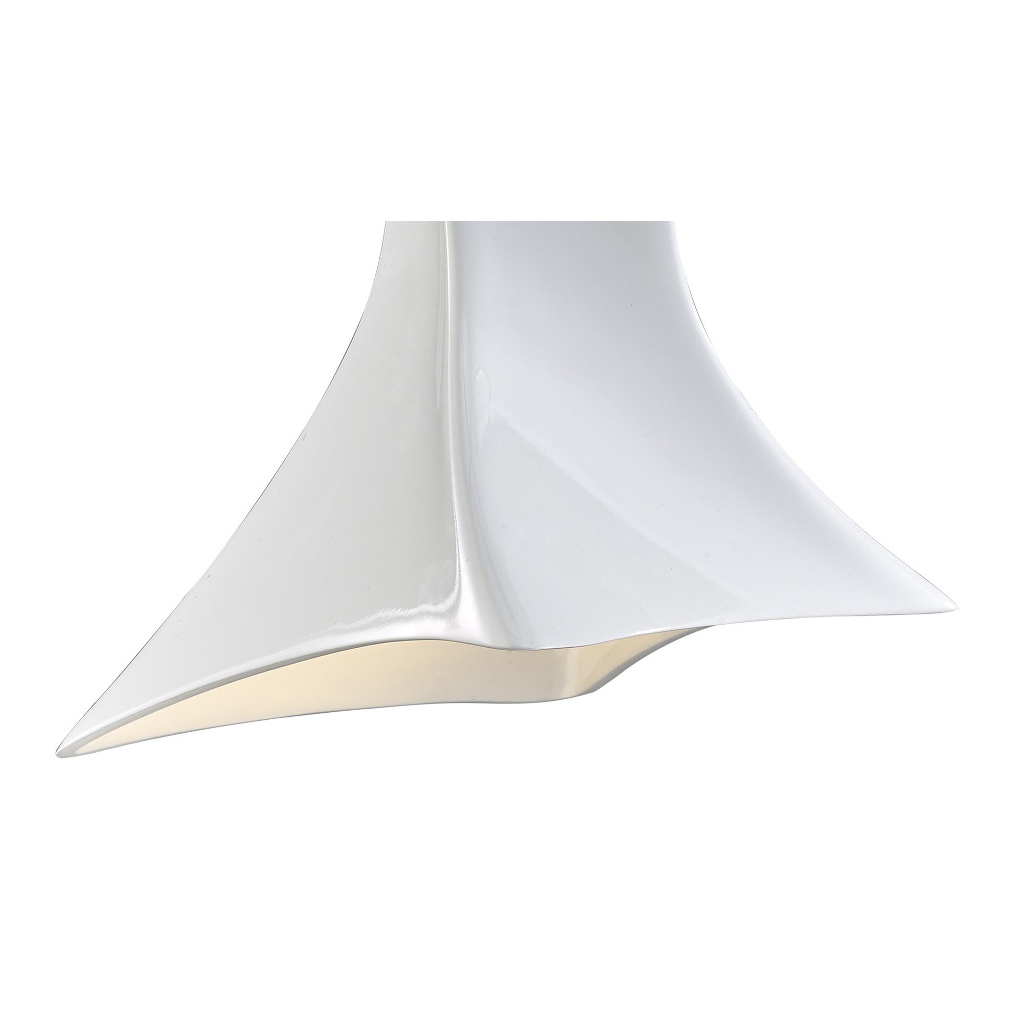 M5070 Twist Pendant 1 Light E27 Gloss White/Polished Chrome