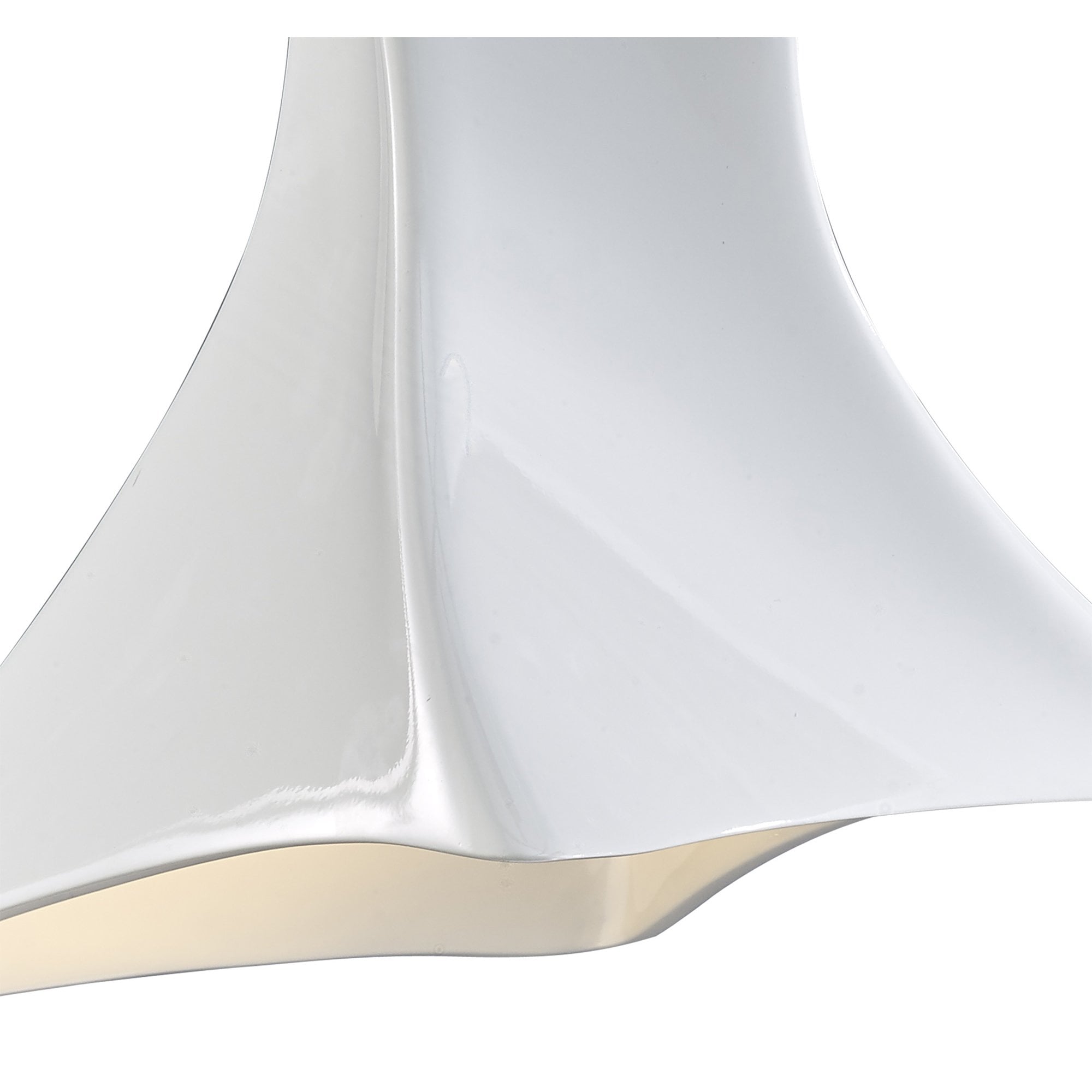 M5070 Twist Pendant 1 Light E27 Gloss White/Polished Chrome