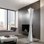 M5071 Twist Pendant 1 Light E27 Cement Effect/Polished Chrome