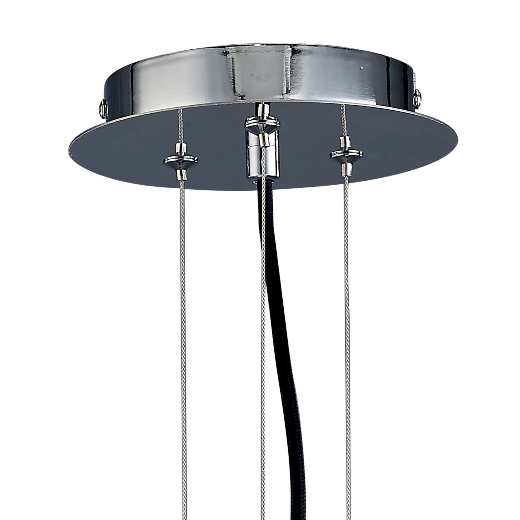 M5071 Twist Pendant 1 Light E27 Cement Effect/Polished Chrome