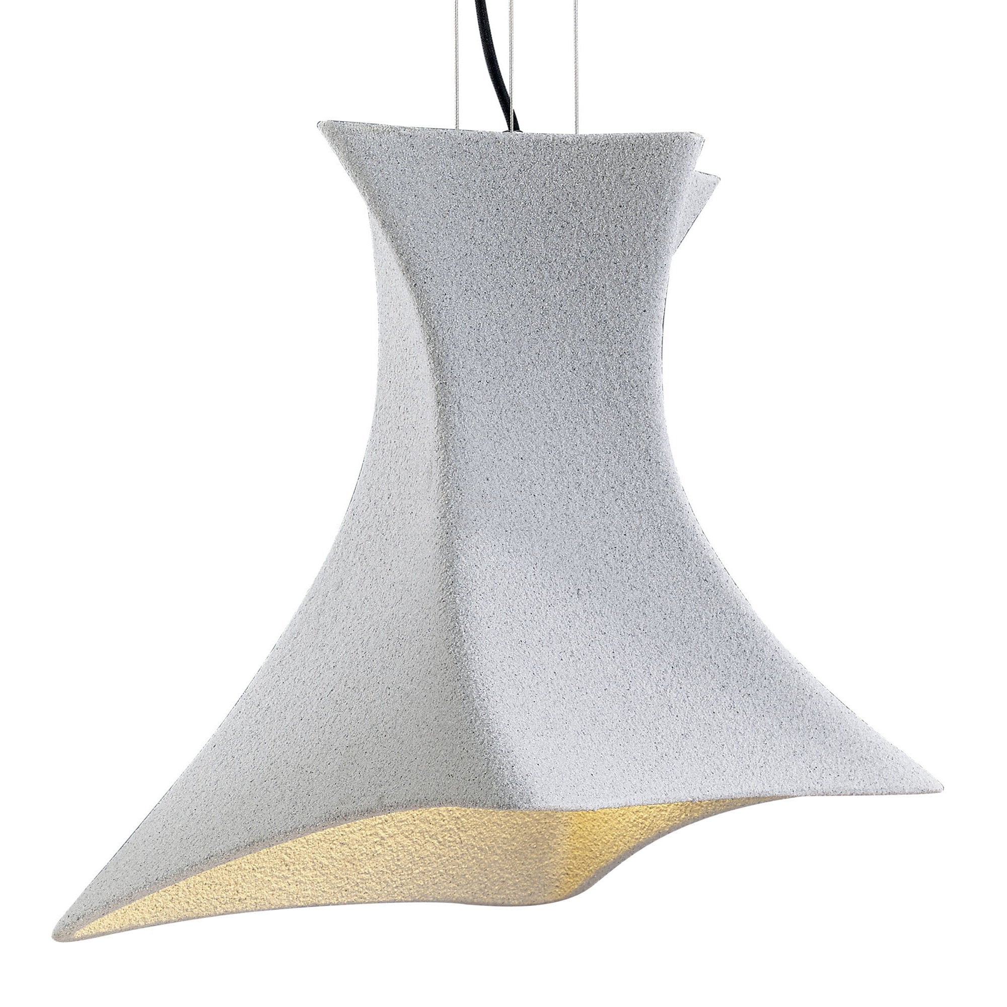 M5071 Twist Pendant 1 Light E27 Cement Effect/Polished Chrome