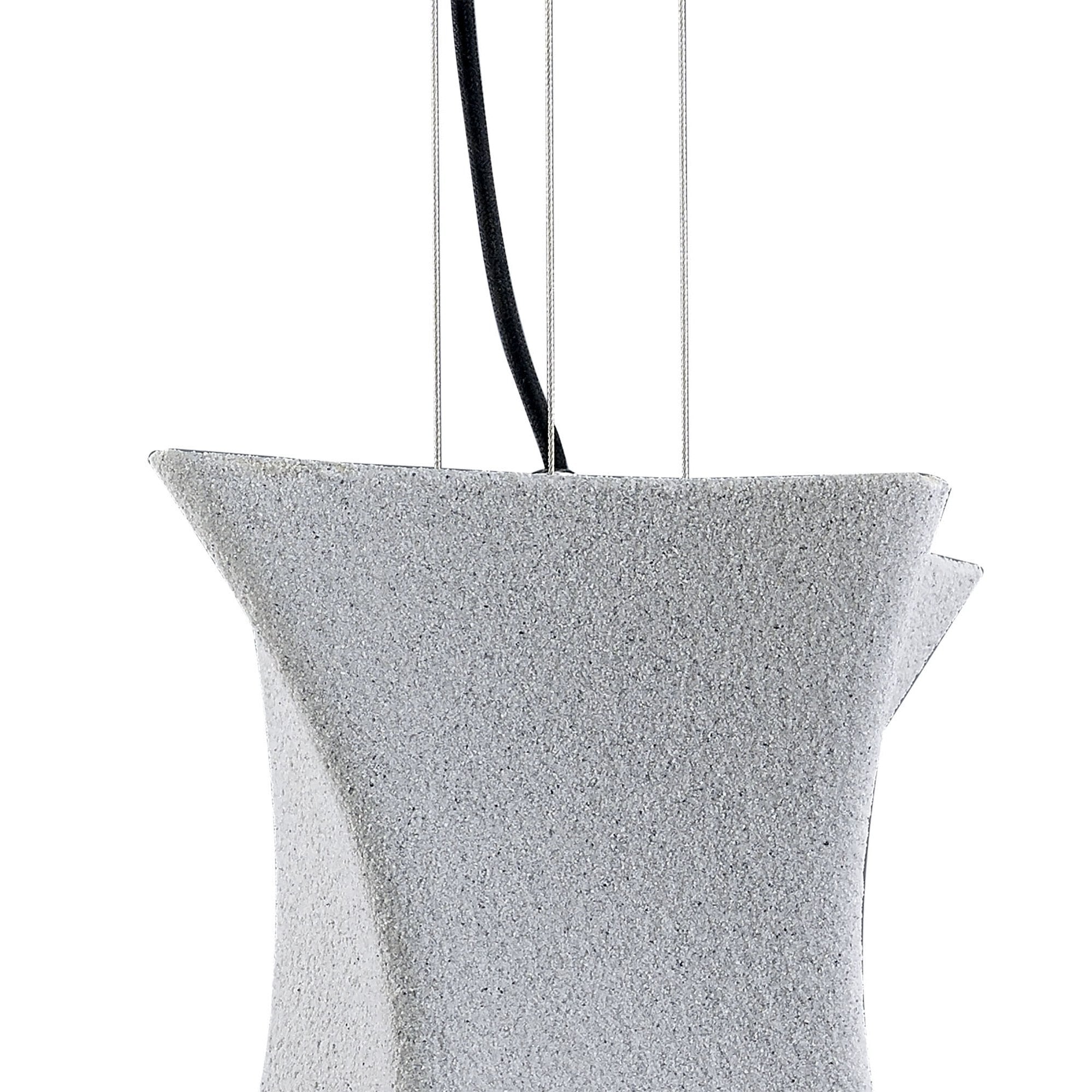 M5071 Twist Pendant 1 Light E27 Cement Effect/Polished Chrome