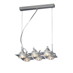 M40002 Ull Rectangular Pendant 6 Light G9 Silver Grey