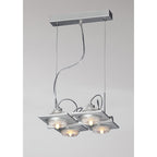 M40004 Ull Pendant 4 Light G9 Silver Grey