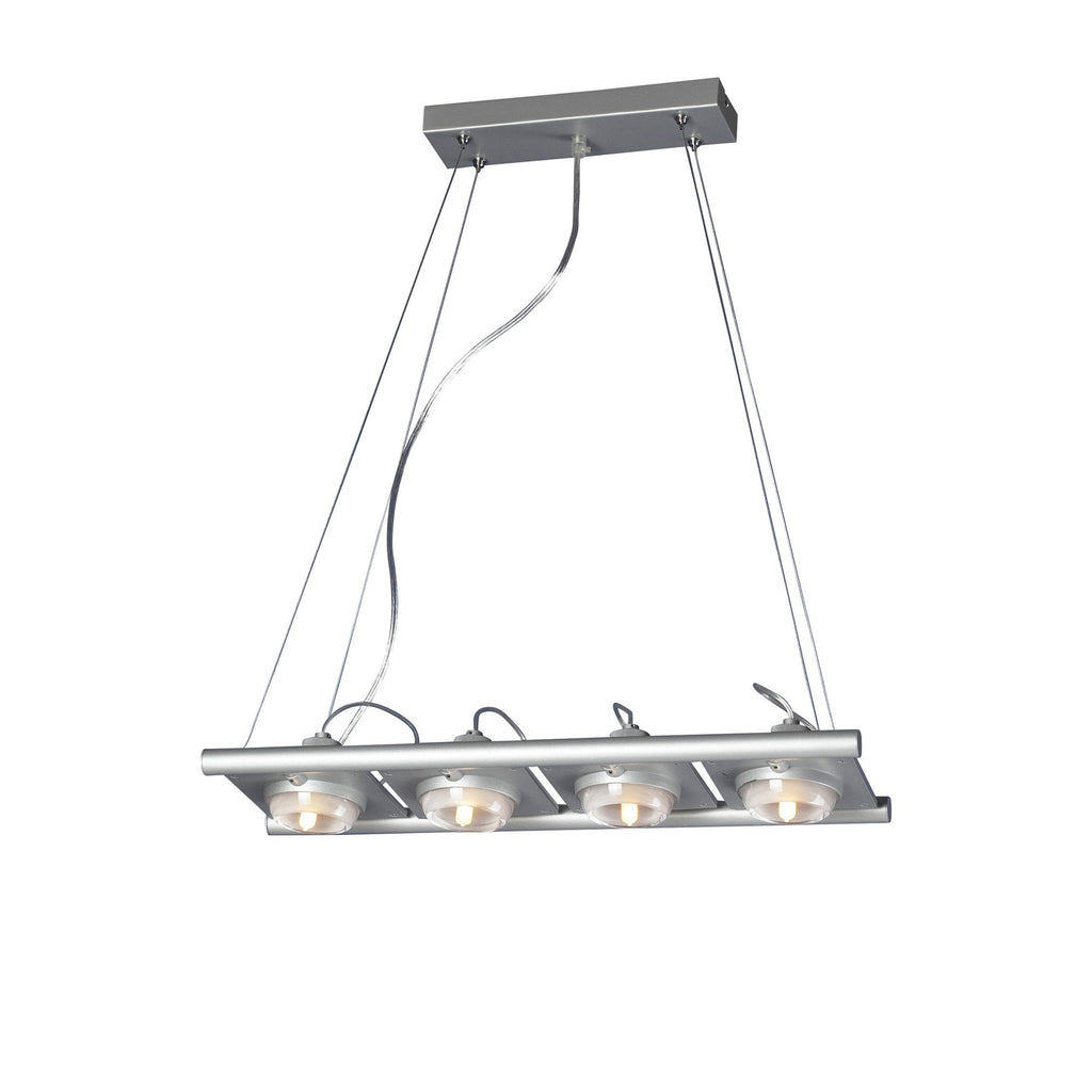 M40003 Ull Rectangular Pendant 4 Light G9 Silver Grey