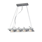 M40003 Ull Rectangular Pendant 4 Light G9 Silver Grey