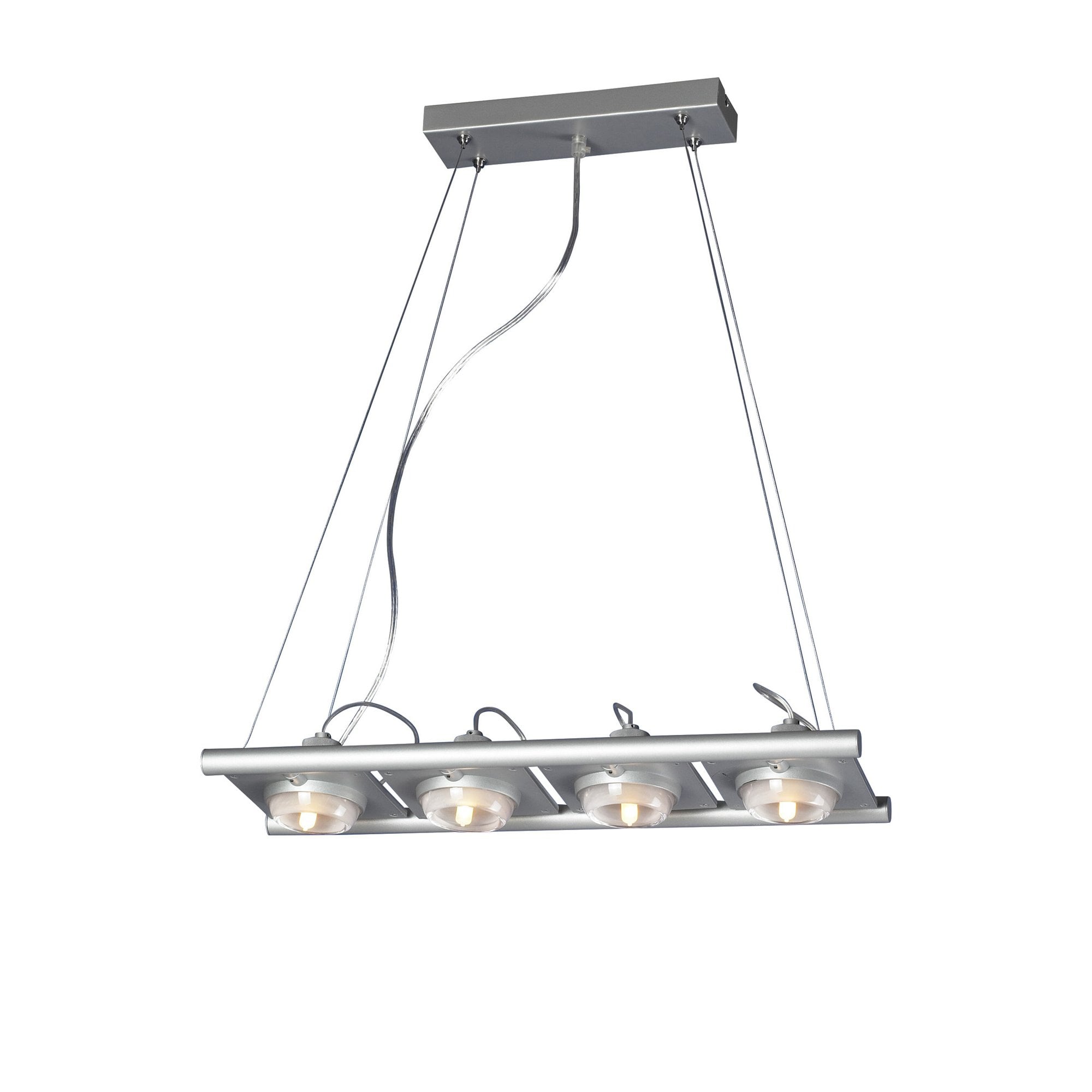 M40003 Ull Rectangular Pendant 4 Light G9 Silver Grey