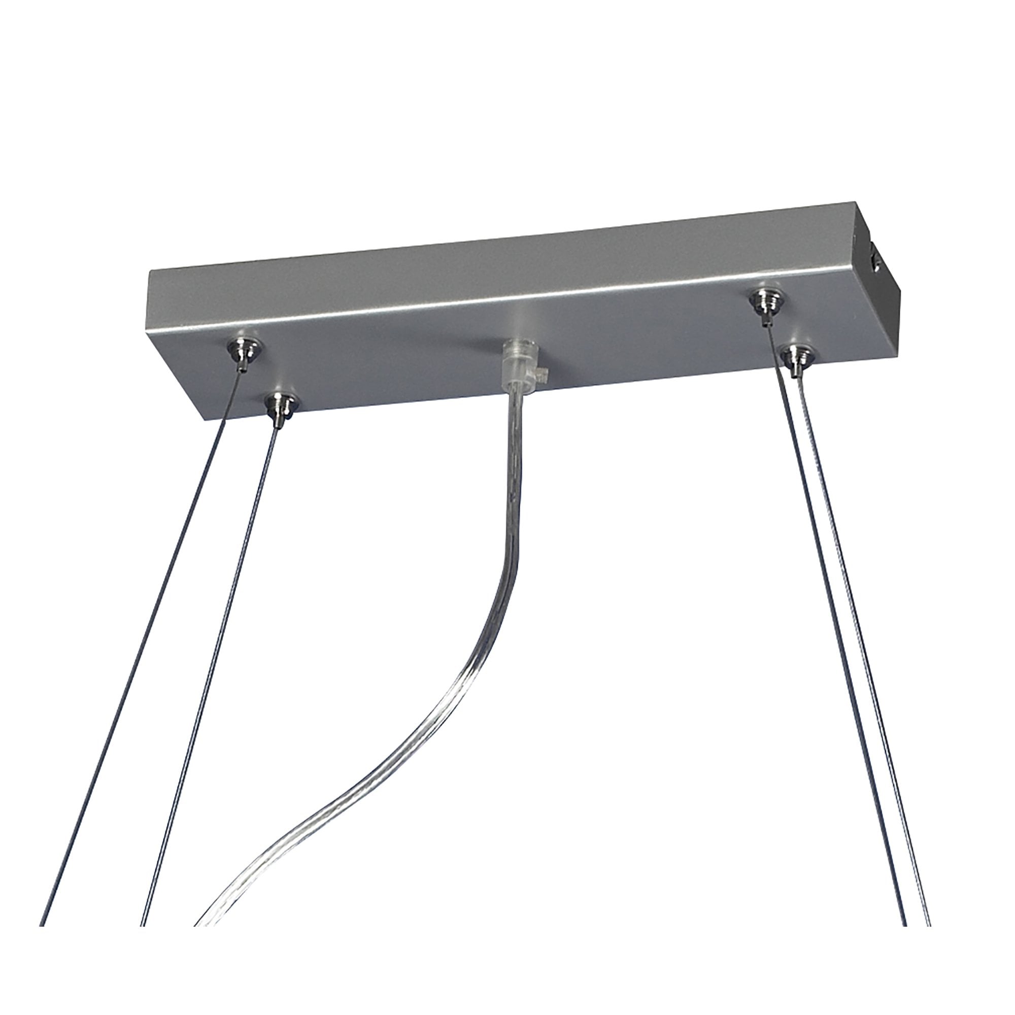 M40003 Ull Rectangular Pendant 4 Light G9 Silver Grey