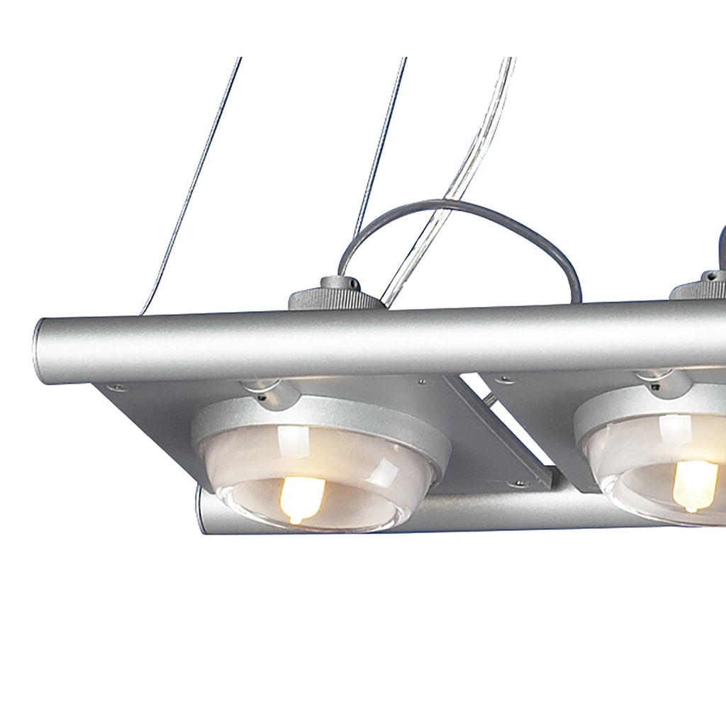 M40003 Ull Rectangular Pendant 4 Light G9 Silver Grey
