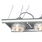 M40003 Ull Rectangular Pendant 4 Light G9 Silver Grey