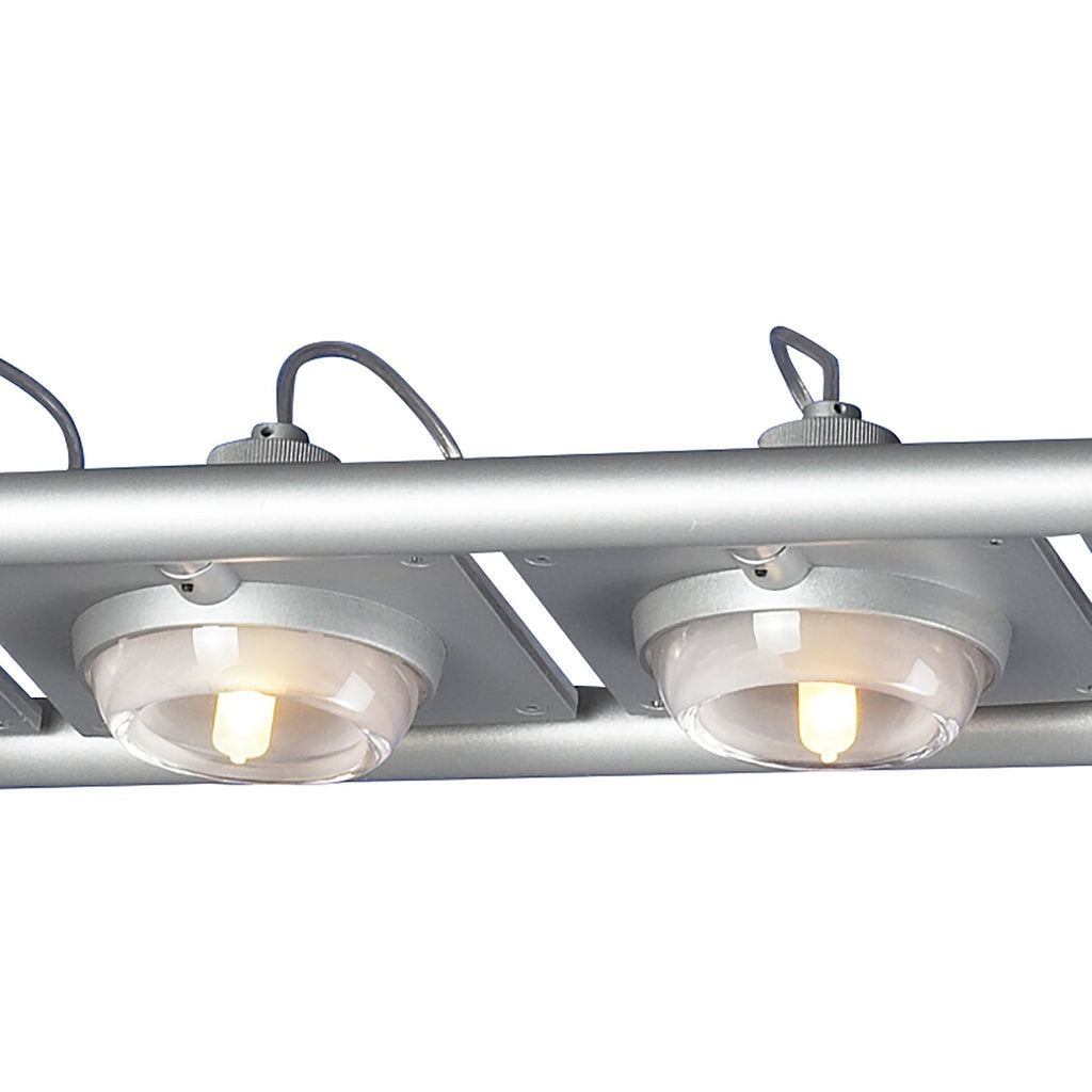 M40003 Ull Rectangular Pendant 4 Light G9 Silver Grey
