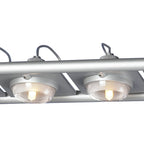 M40003 Ull Rectangular Pendant 4 Light G9 Silver Grey