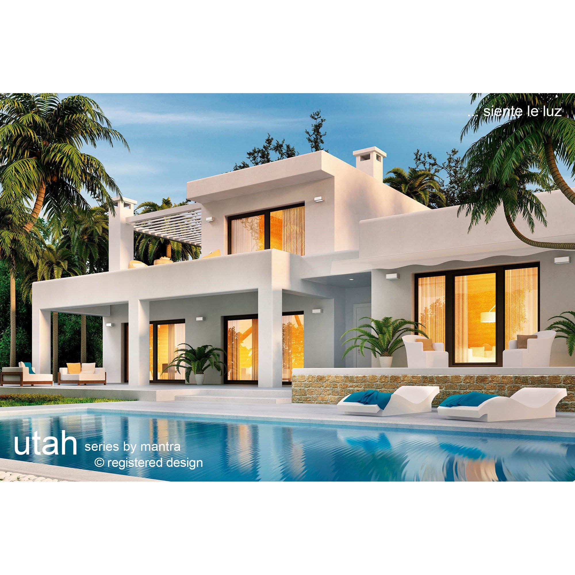 M7051 Utah Outdoor Wall Lamp 1 Light White