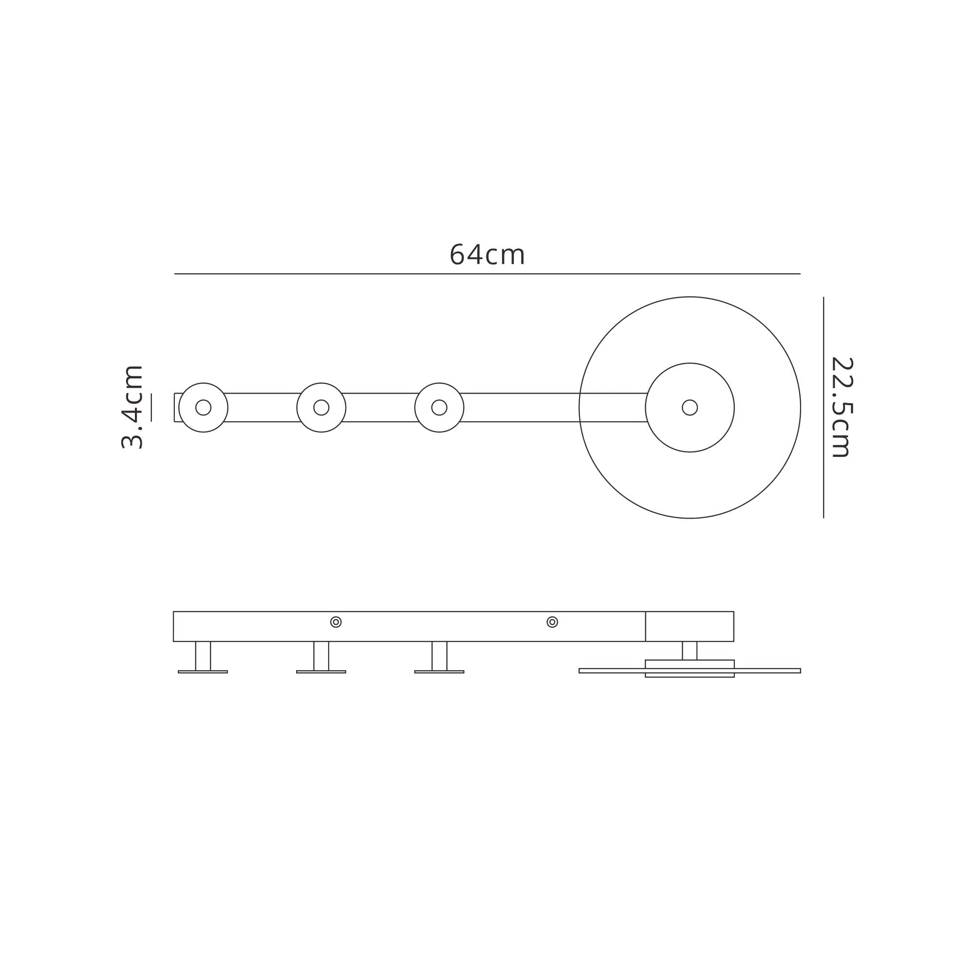 M7293 Venus Wall Lamp Coat Rack 6W LED Black