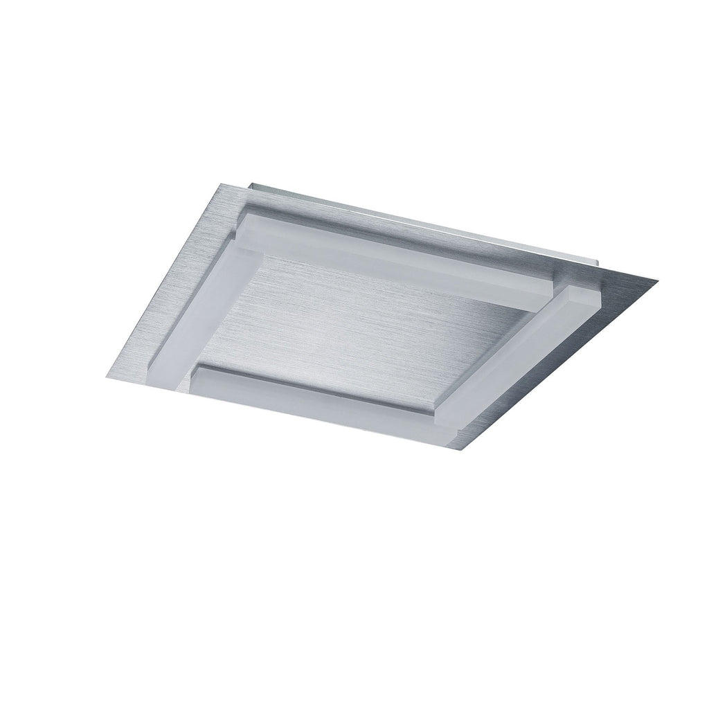 M8311/1 Verona Square Ceiling 4 Light 20W LED Satin Aluminium/Frosted Acrylic