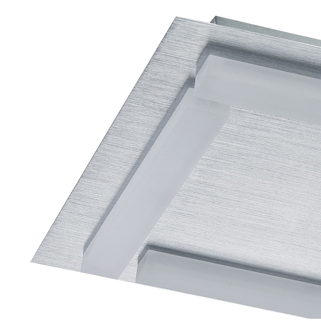 M8311/1 Verona Square Ceiling 4 Light 20W LED Satin Aluminium/Frosted Acrylic