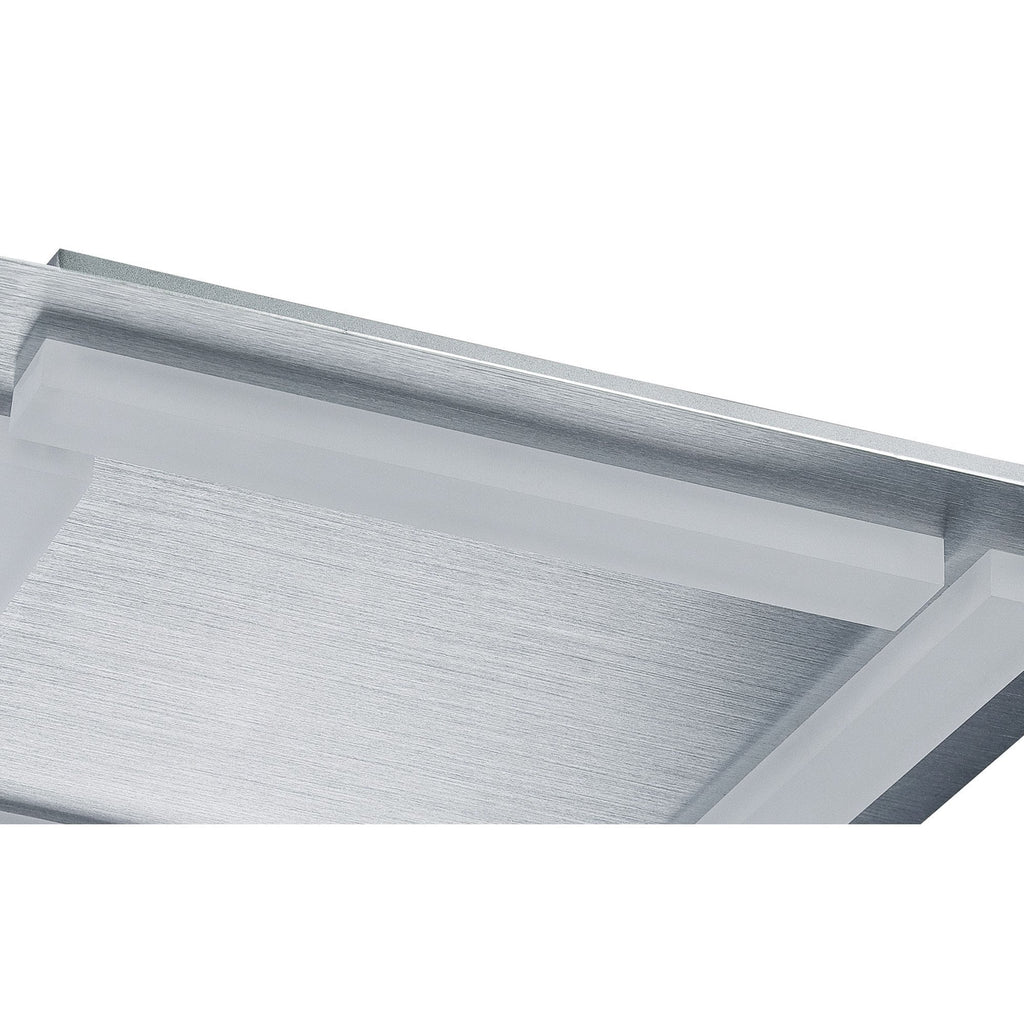 M8311/1 Verona Square Ceiling 4 Light 20W LED Satin Aluminium/Frosted Acrylic