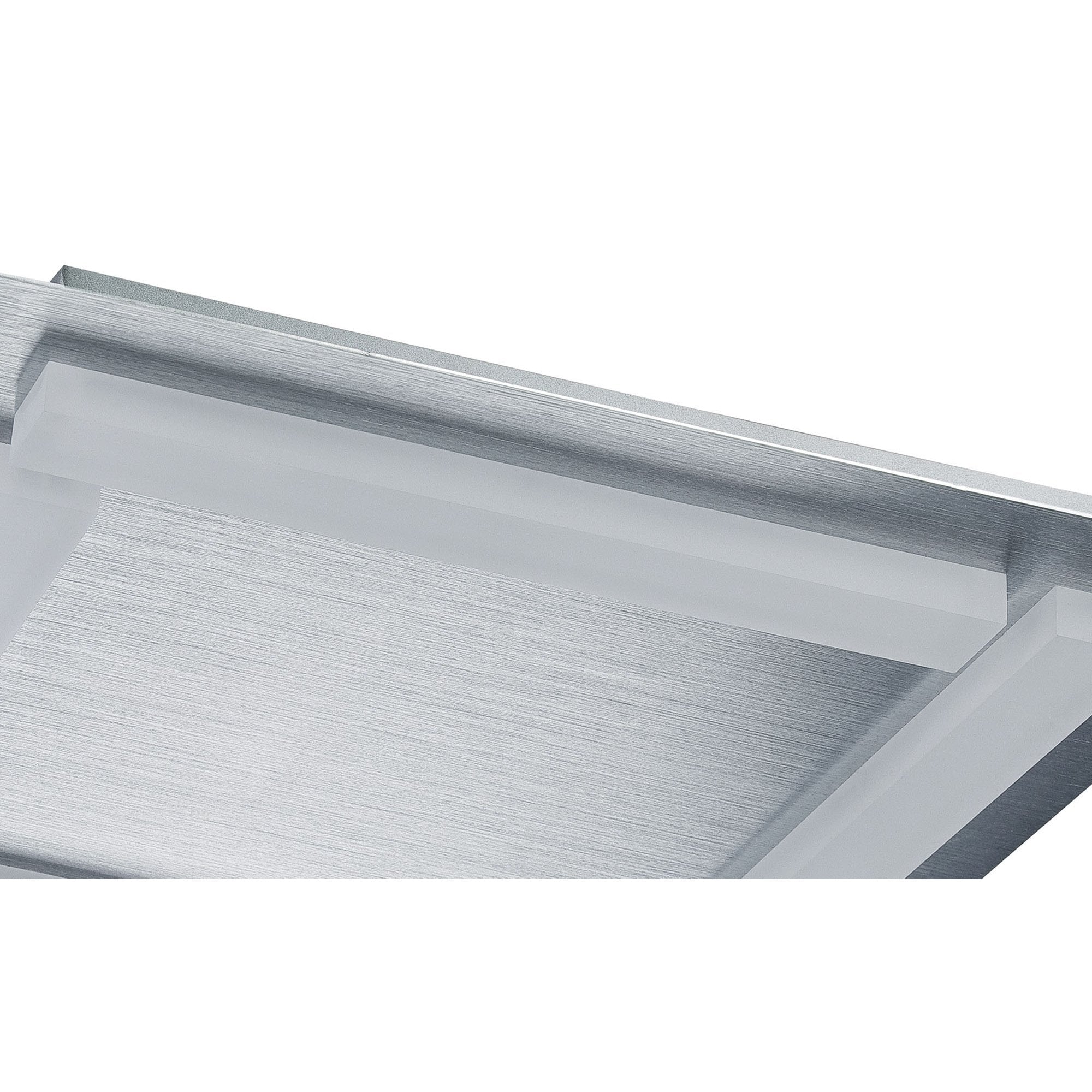 M8311/1 Verona Square Ceiling 4 Light 20W LED Satin Aluminium/Frosted Acrylic