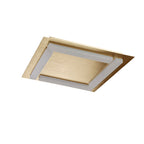 M8312/1 Verona Square Ceiling 4 Light 20W LED Satin Gold/Frosted Acrylic