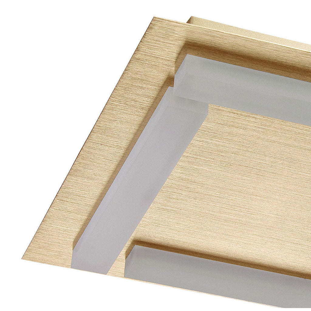 M8312/1 Verona Square Ceiling 4 Light 20W LED Satin Gold/Frosted Acrylic