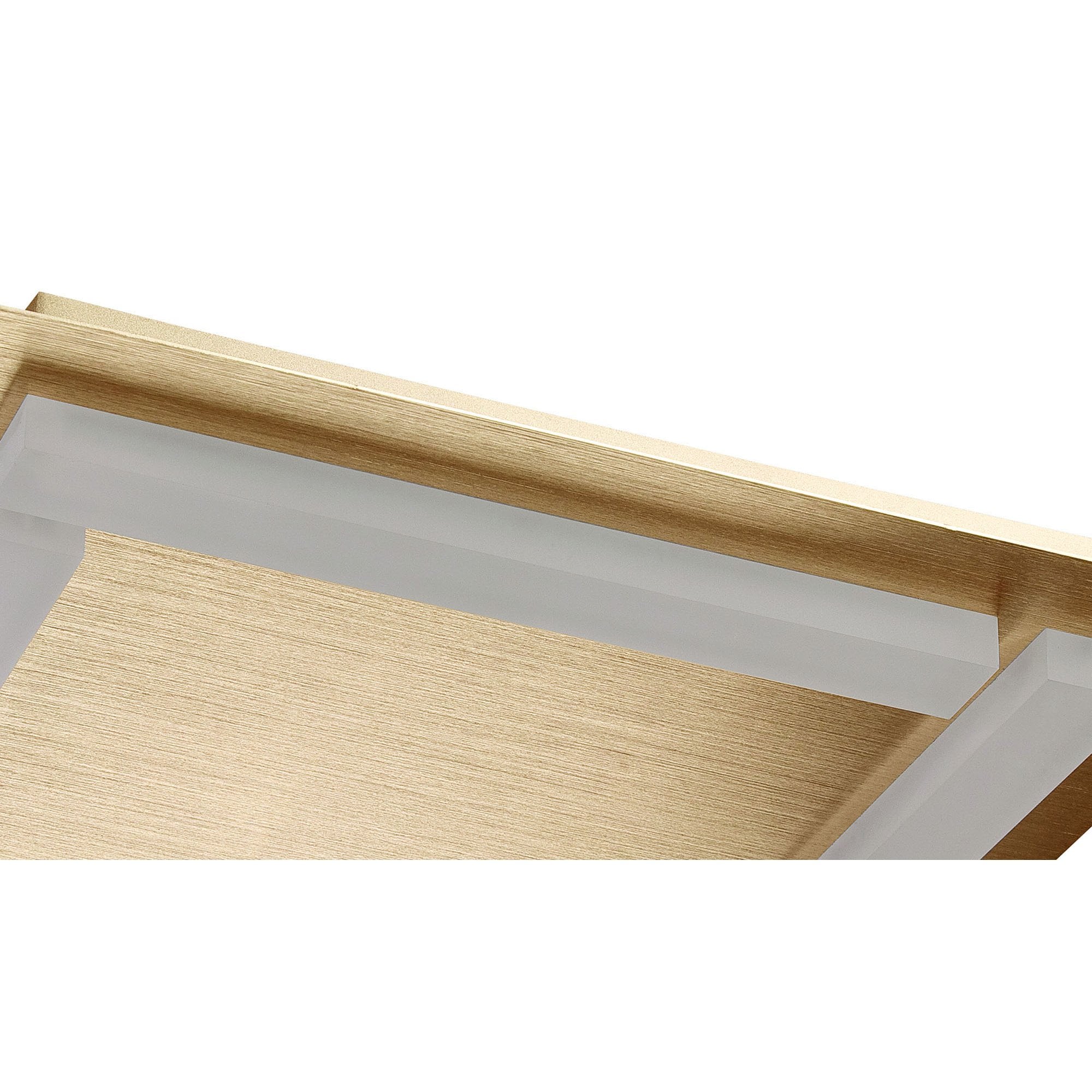 M8312/1 Verona Square Ceiling 4 Light 20W LED Satin Gold/Frosted Acrylic